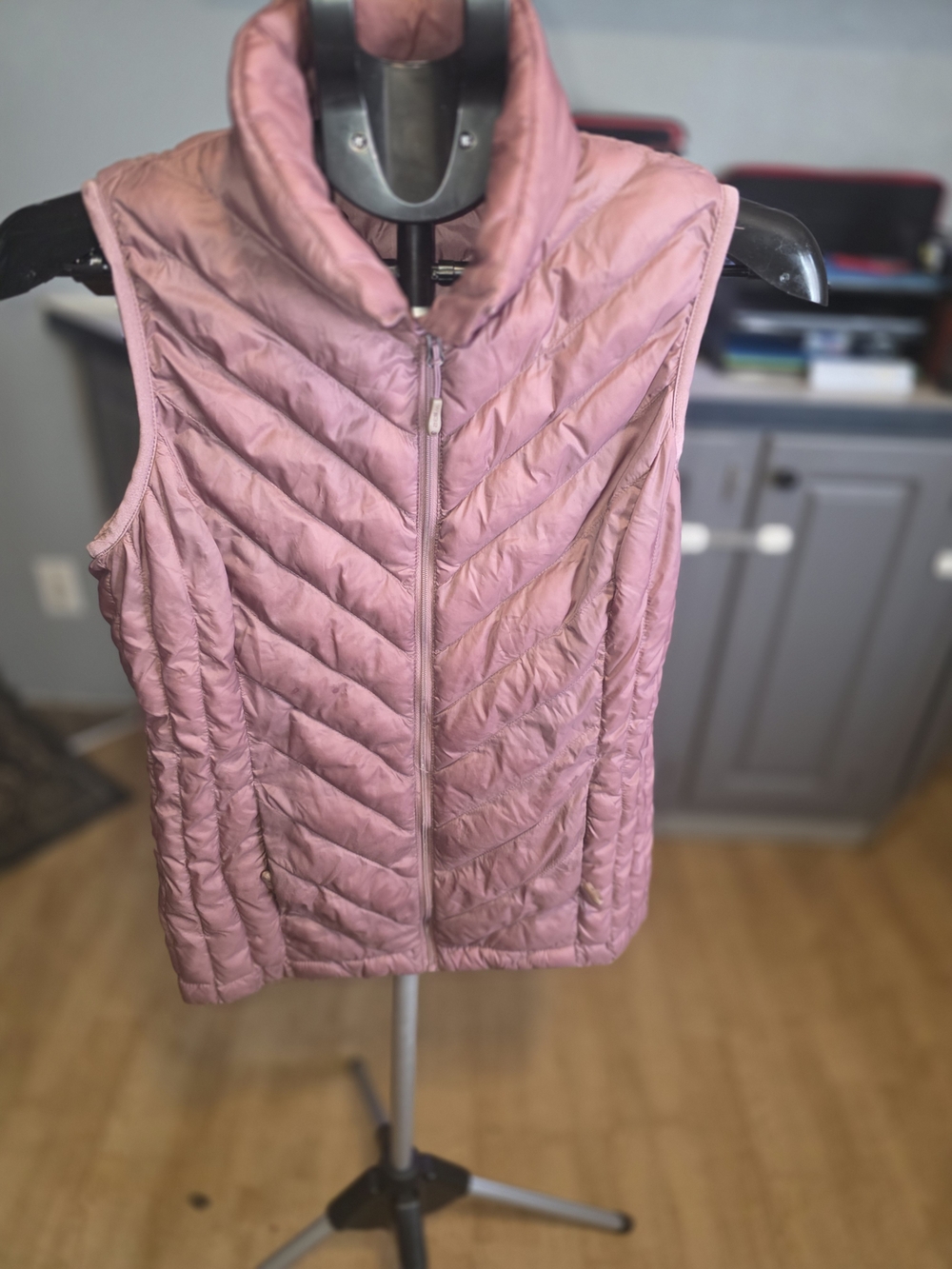 32 Degrees Quilted Puffer Vest in Dusty Pink